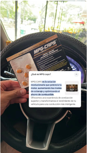 MPG-CAPS: Ahorro de combustible en una cápsula